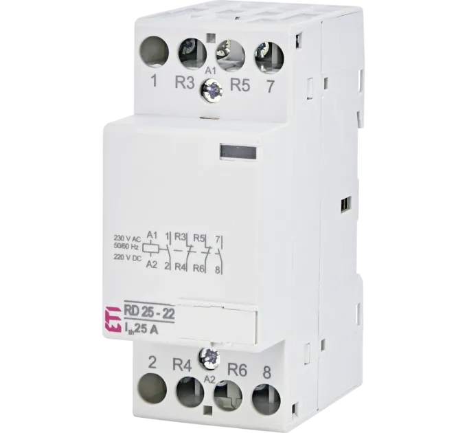 ETI RA 25-22 230V AC Контактор модульный ETI RA 25-22 230V AC Контактор модульный