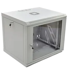 19" 9U 600x600x507мм акрилове скло сіра Шафа
