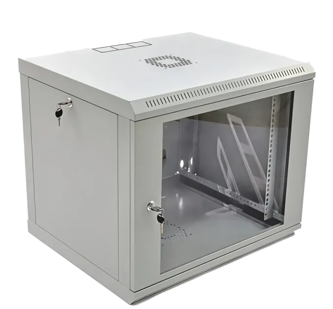 19" 9U 600x600x507мм акрилове скло сіра Шафа