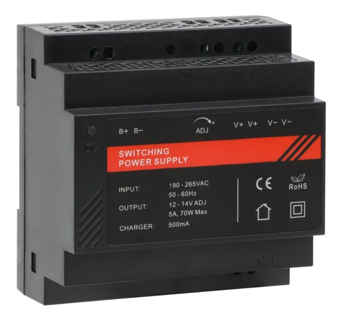 DR12060-02B 12V/5A Блок живлення на DIN рейку DR12060-02B 12V/5A Блок живлення на DIN рейку
