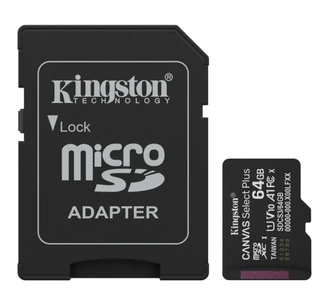 Kingston MICRO SDXC 64GB UHS-I W/ADAPTER Модуль флеш-пам'яті