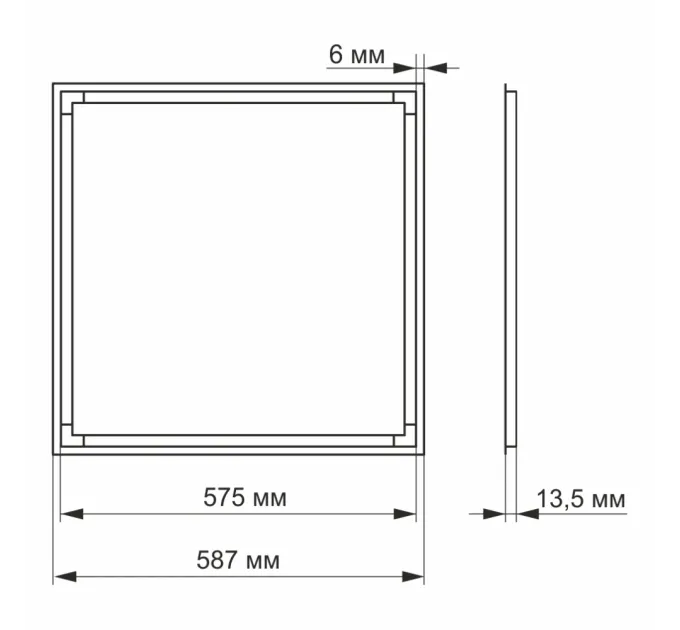 VIDEX ART 40Вт 4100K LED панель