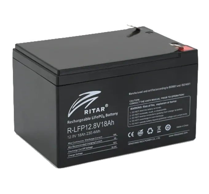 Ritar LiFePO4 12.8В 18А•ч Литиевая аккумуляторная батарея Ritar LiFePO4 12.8В 18А•ч Литиевая аккумуляторная батарея