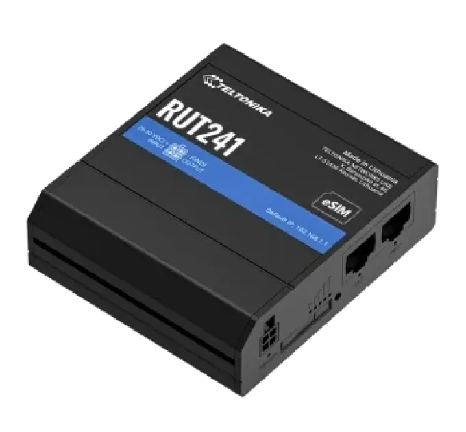 Teltonika RUT241 з 4G LTE, Wi-Fi, eSIM Промисловий стільниковий маршрутизатор