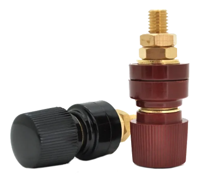 8mm чорна+червона Залізна гвинтова клема 8mm чорна+червона Залізна гвинтова клема