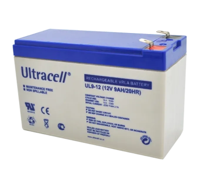 Ultracell UL9-12 9A•г 12В Свинцево-кислотна акумуляторна батарея