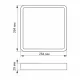 VIDEX 24W 5000K 220V LED светильник накладной квадрат Black