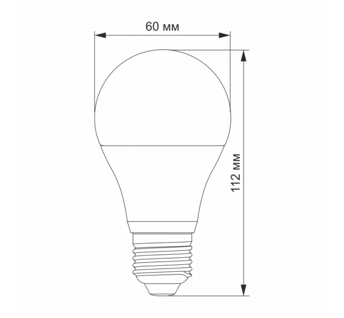 VIDEX A60е 10W E27 3000K 220V LED лампа