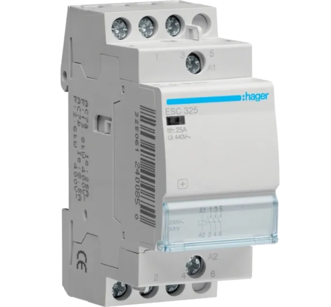 Hager ESC325 Контактор 25A 230В 3нв 2мод