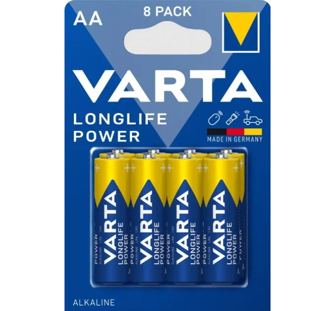 VARTA LONGLIFE POWER AA BLI 8 шт Батарейка VARTA LONGLIFE POWER AA BLI 8 шт Батарейка