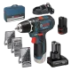 Bosch Professional GSR 12V-15 Аккумуляторная дрель-шуруповерт + набор бит|+ сверла(39 шт.)