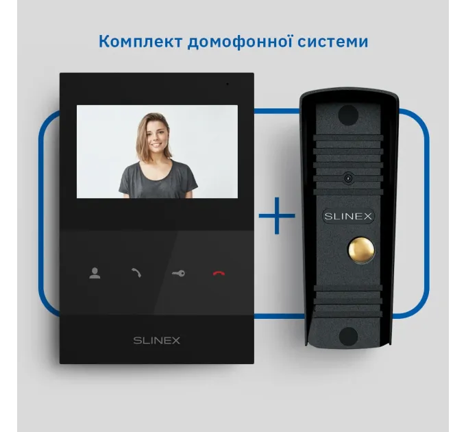 Slinex ML-16HD(Black)+SQ-04M(Black) Комплект видеовідомофона