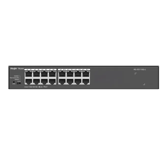 Ruijie Reyee RG-ES116G-L Коммутатор 16 портов неуправляемый Ruijie Reyee RG-ES116G-L Коммутатор 16 портов неуправляемый