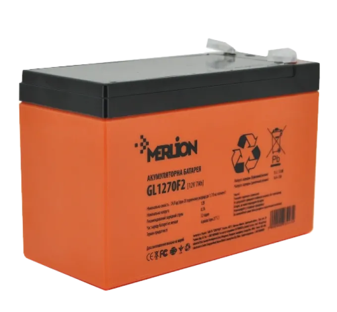 MERLION GL1270F2 7A•г 12В Свинцево-кислотна акумуляторна батарея