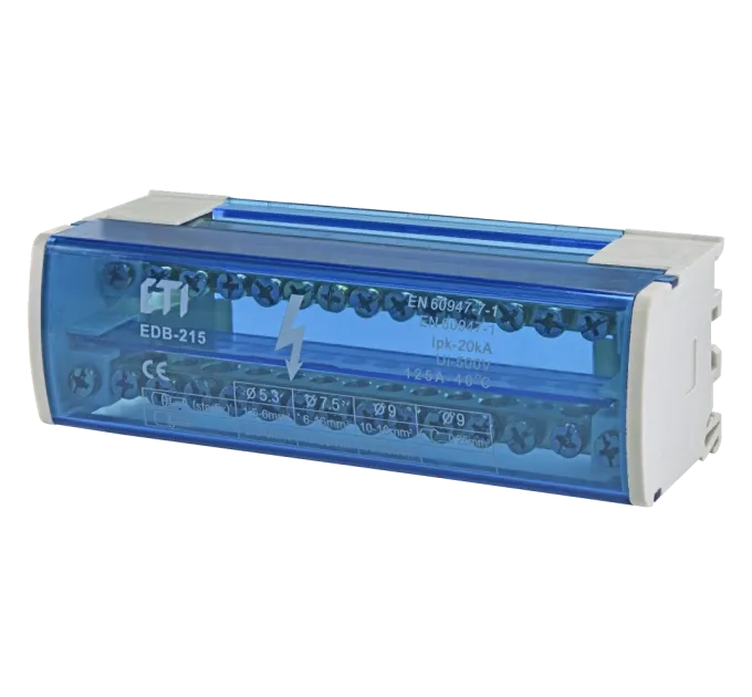 ЕТІ EDB-215 Блок розподільчий 2p, L+PE/N, 125A (15 виходів)