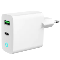 Gembird TA-UC-PDQC20L-W-01 1 USB-A + 1 Type-C (PD20Вт + QC3.0 18Вт) Сетевое зарядное устройство Gembird TA-UC-PDQC20L-W-01 1 USB-A + 1 Type-C (PD20Вт + QC3.0 18Вт) Сетевое зарядное устройство