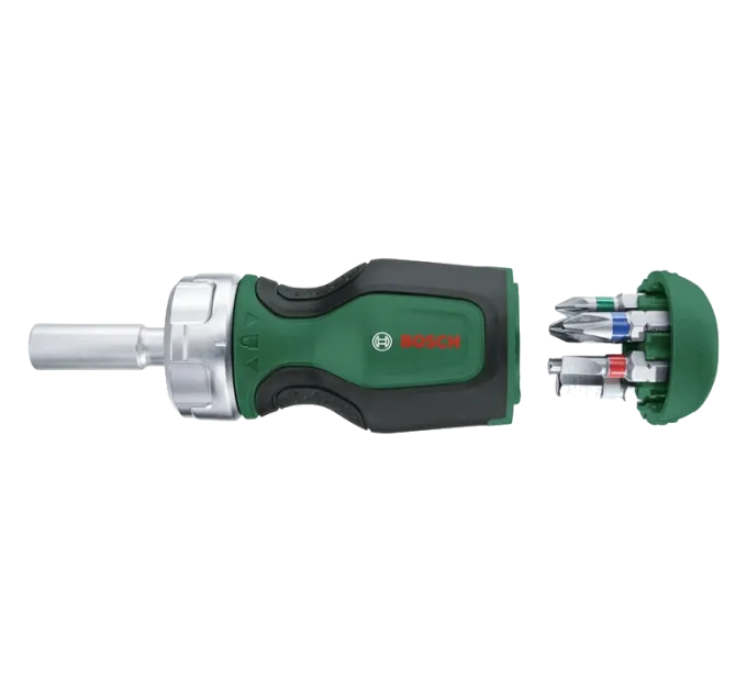 Bosch Stubby (1600A027PK) с трещоткой + 6 бит Отвертка