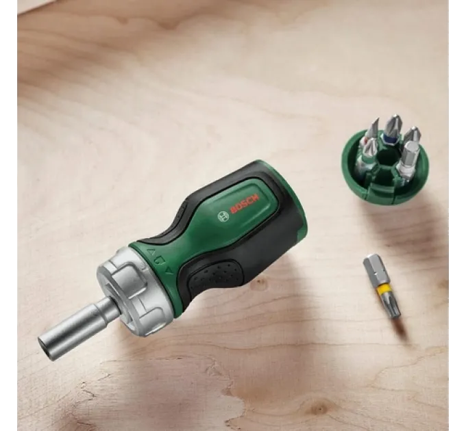 Bosch Stubby (1600A027PK) с трещоткой + 6 бит Отвертка