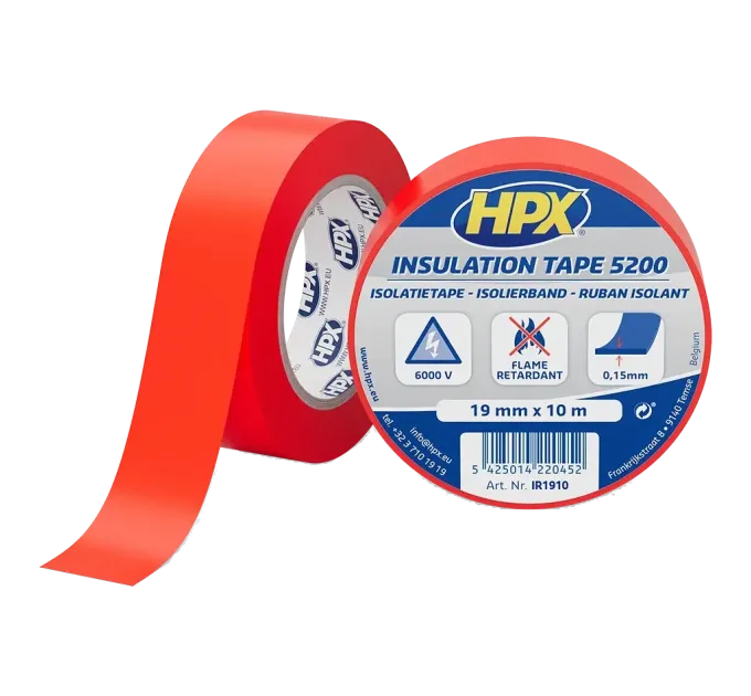 HPX IR1910 HPX5200 19мм х 10м Стрічка ПВХ ізоляційна HPX IR1910 HPX5200 19мм х 10м Стрічка ПВХ ізоляційна