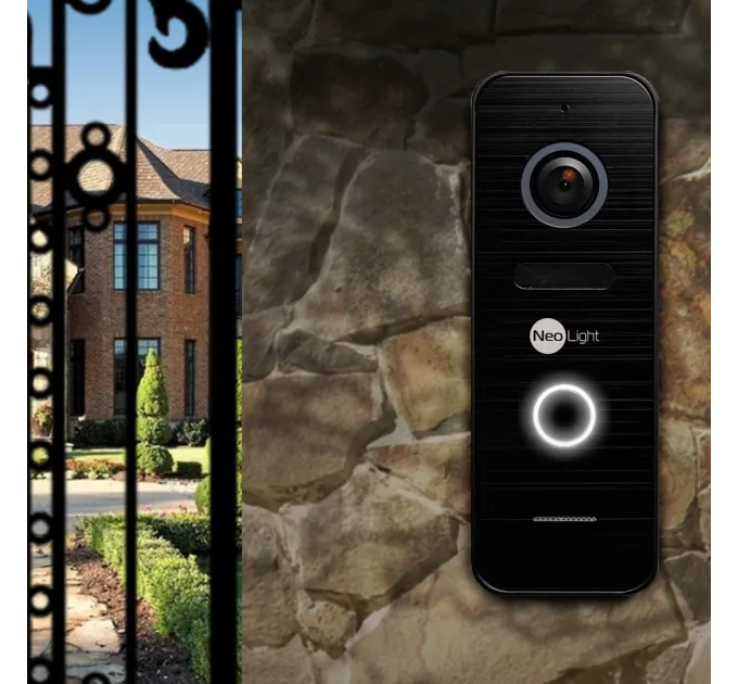 Neolight MEZZO Hybrid + PRIME FHD Black з кутком Комплект відеодомофону