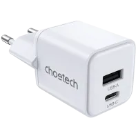 Choetech PD5012 mini White PD30W GAN A+C Адаптер