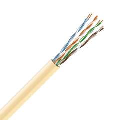 Кабель UTP Cat. 5e U/UTP LSZH мідь безгалогенна LSZH 4х2х24 AWG (70328) бухта 305м. Жовтий ЗЗКМ