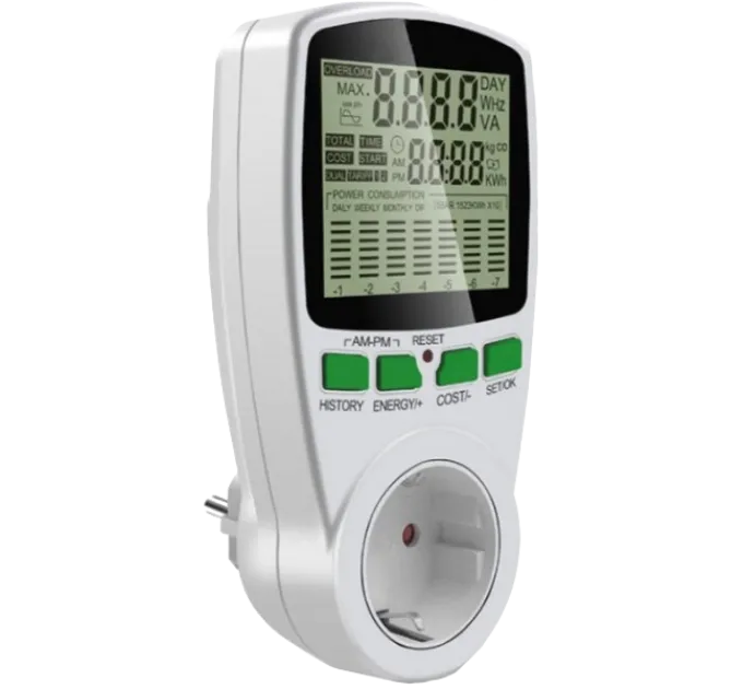 Intertek Power Meter Cat 2 (PP-3460) Двухтарифный ваттметр Intertek Power Meter Cat 2 (PP-3460) Двухтарифный ваттметр