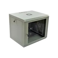 9U Шафа 19" , 600x500x507мм (Ш*Г*В), економ, акрилове скло, сіра