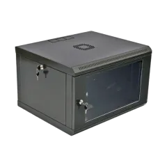 6U Шкаф 19", 600x500x373мм (Ш*Г*В), эконом, акриловое стекло, черный
