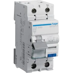 Hager ACA916D Дифавтомат 1P+N 6kA B-16A 10mA A