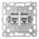 Ajax OutletCore (LAN) vertical white Механізм інтернет розетки