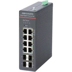 Hikvision DS-3T1512HP-SI-8P4FKIT(240W) Коммутатор 8 портов управляемый