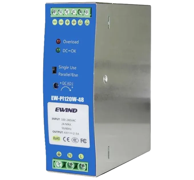 Ewind EW-PI120W-48 на DIN-рейке 120 Вт/48 В Блок питания Ewind EW-PI120W-48 на DIN-рейке 120 Вт/48 В Блок питания