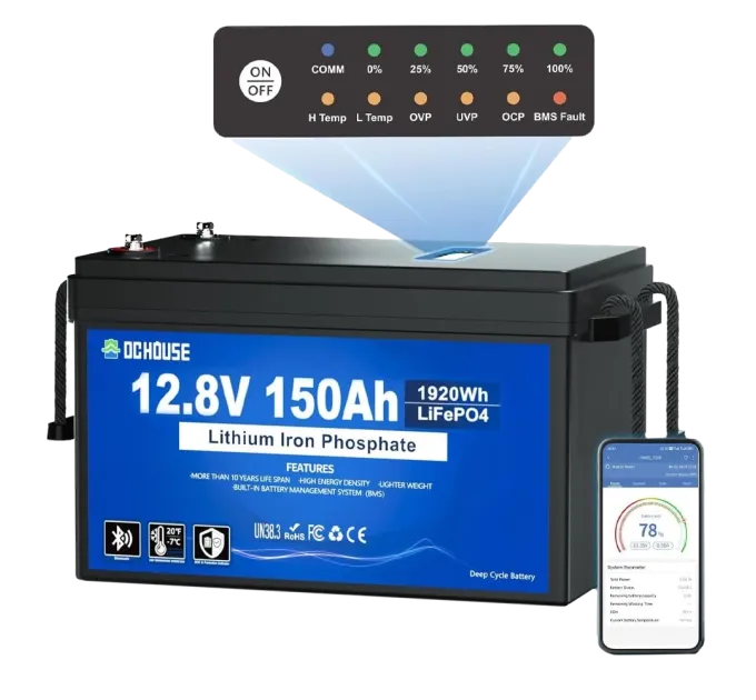 DСHOUSE 12.8V 150Ah (ECO-LFP1215005) Bluetooth Аккумуляторная батарея
