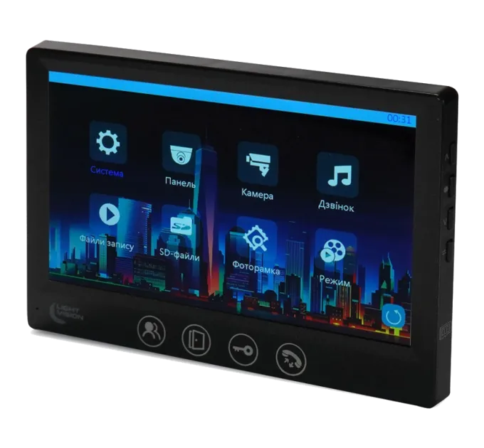 Light Vision AMSTERDAM FHD BLACK Видеодомофон