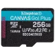 Kingston 256GB microSDXC Canvas Go Plus Gen4 200MB/s A2 U3 V30 Card + Adapter Модуль флеш-пам'яті