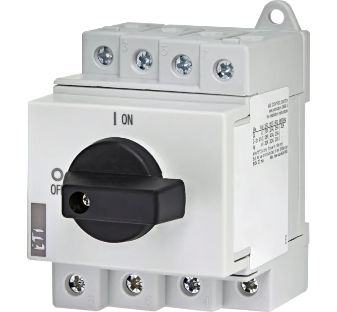 ETI LS32 SMA A4 4р "1-0" 32A 1000V DC Роз'єднувач запобіжників PV ETI LS32 SMA A4 4р "1-0" 32A 1000V DC Роз'єднувач запобіжників PV