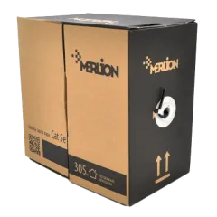 Merlion внутрішній КВП UTP (4*2*0.5) 4p 24 AWG CCA ПВХ (305м) білий Кабель Merlion внутрішній КВП UTP (4*2*0.5) 4p 24 AWG CCA ПВХ (305м) білий Кабель