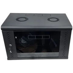 EServer 6U 600х500х370 скло, чорна Шафа
