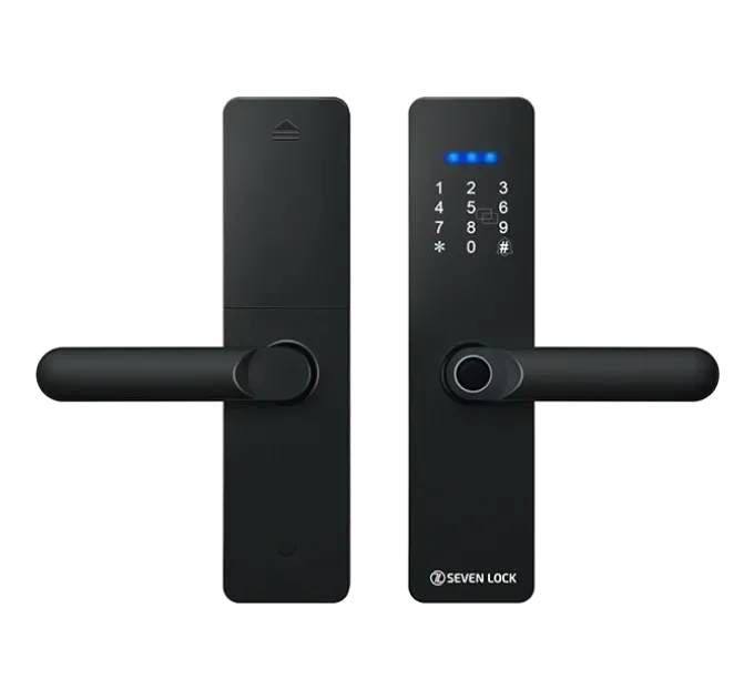 SEVEN LOCK SL-7740BF black (врезная часть 5050) Умный дверной биометрический замок SEVEN LOCK SL-7740BF black (врезная часть 5050) Умный дверной биометрический замок