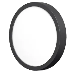 VIDEX 18W 5000K Black LED светильник круглый накладной