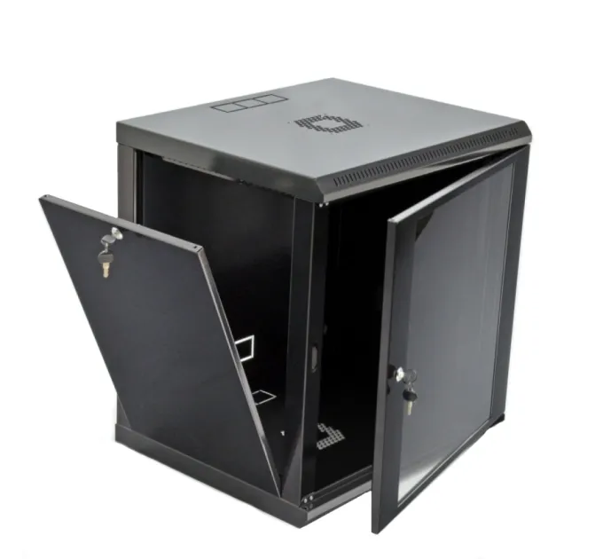 19"12U, 600x600x640мм Шкаф эконом, акриловое стекло, черный