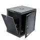 19"12U, 600x600x640мм Шкаф эконом, акриловое стекло, черный