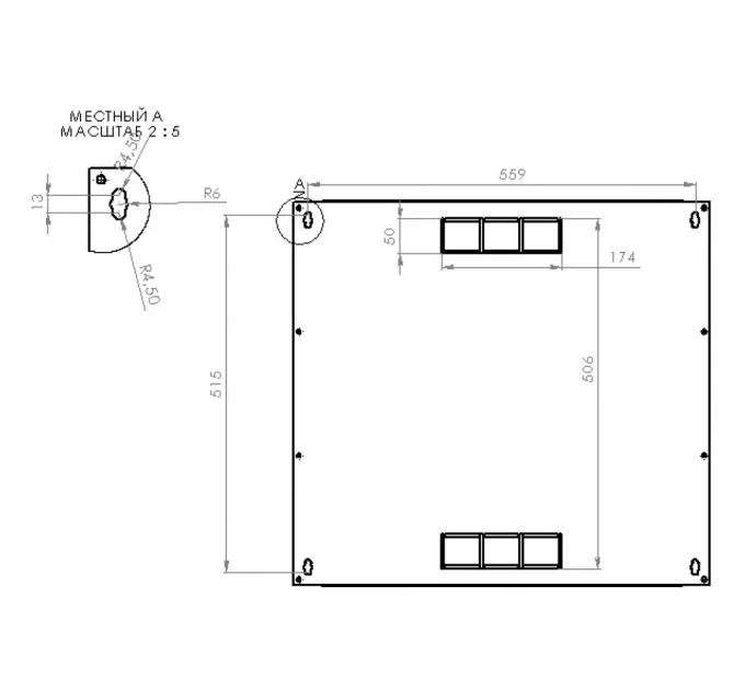 19"12U, 600x600x640мм Шкаф эконом, акриловое стекло, черный