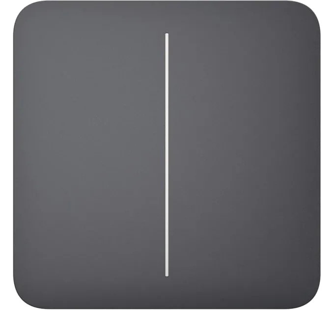 Ajax SoloButton (2-gang) [55] graphite кнопка Кнопка двоклавішного вимикача