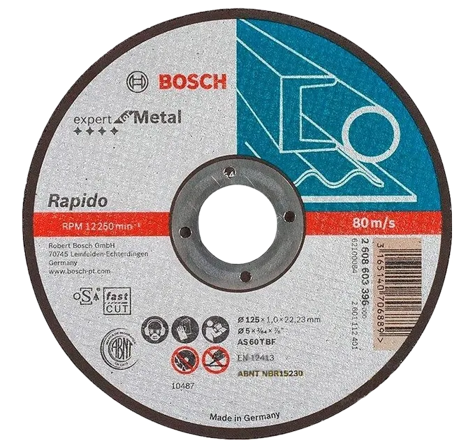 Bosch 125х1 мм (2608603396) Круг отрезной Bosch 125х1 мм (2608603396) Круг отрезной