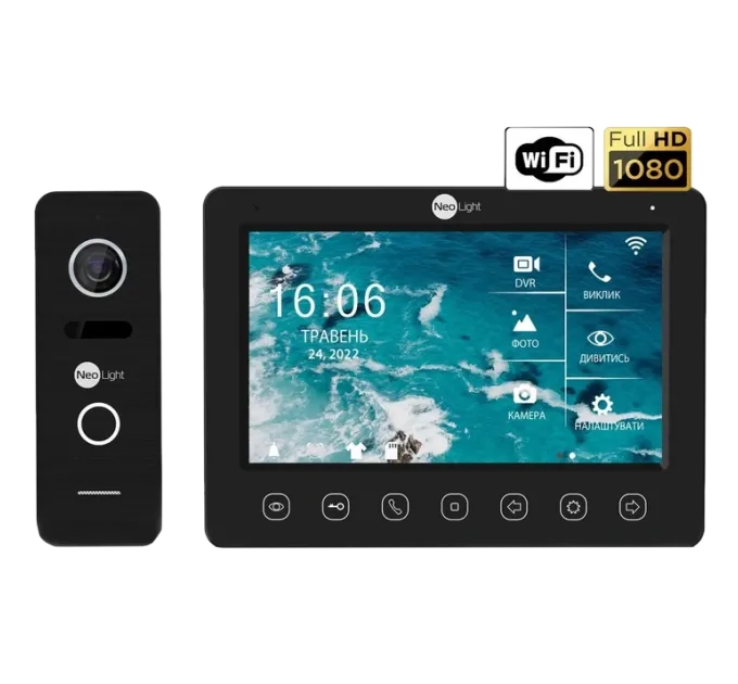 NeoLight NeoKIT HD WF B/Black (KAPPA+ HD WF + PRIME FHD) Комплект відеодомофона