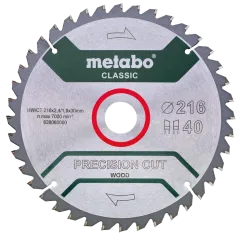 Metabo "precision cut wood - classic" (628060000) Пильний диск 216x30, Z40 WZ 5°neg.