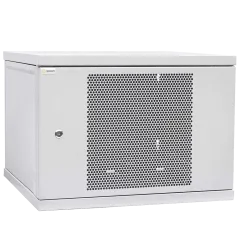 IPCOM 12U 600x600 Шафа телекомунікаційна двері перфорація (сіра)