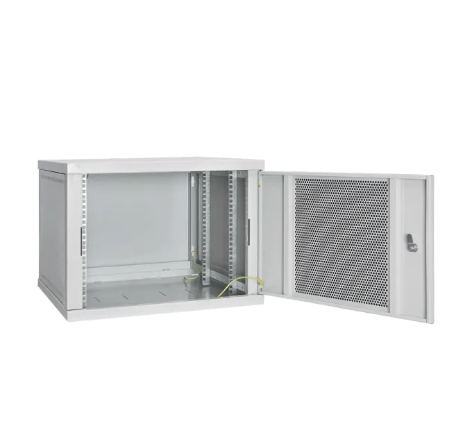 IPCOM 12U 600x600 Шкаф телекоммуникационная дверь перфорация (серая)